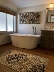 Free Standing Bathtub and walk-in shower in Master Ensuite